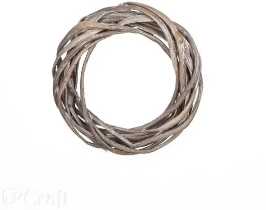 Wianek wiklinowy 15cm szary - tantis.pl