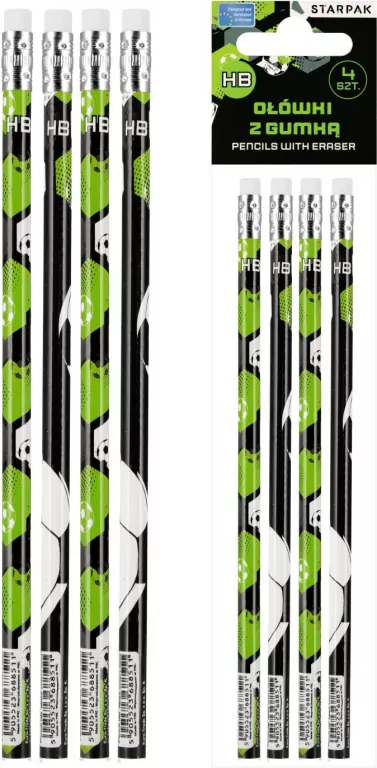 Ołówek z gumką HB Football - tantis.pl