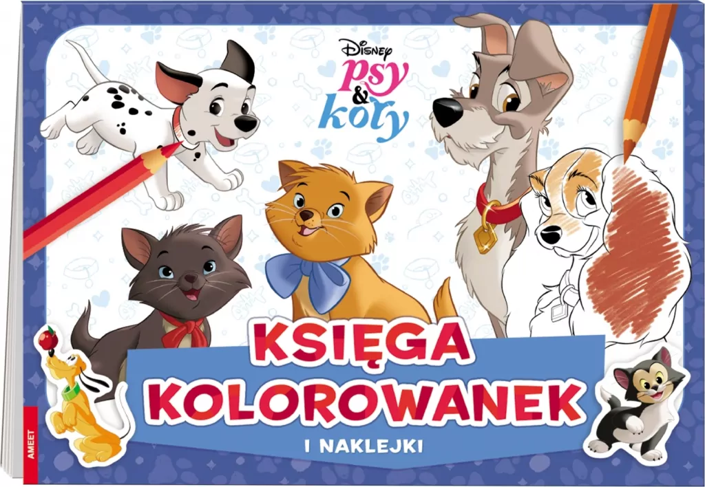 Disney Psy & Koty. Księga kolorowanek - tantis.pl