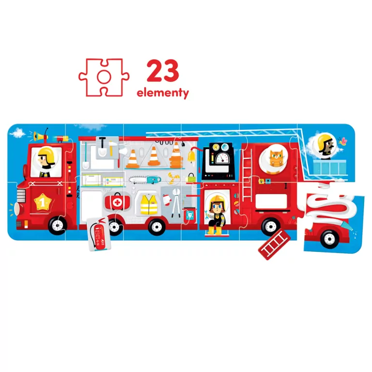 CzuCzu. Puzzle z dziurką. Wóz strażacki. 24 el. - tantis.pl