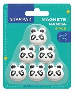 Magnesy panda 6 sztuk - tantis.pl