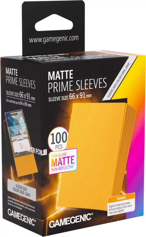 Gamegenic: Matte Prime Sleeves (66x91 mm) - Orange - 100 sztuk - tantis.pl