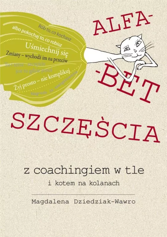 Alfabet szczęścia z coachingiem w tle i kotem na kolanach - tantis.pl