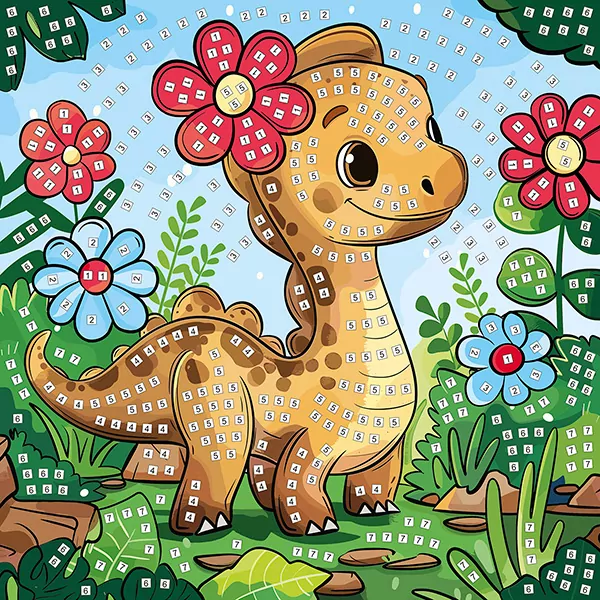 Mozaika piankowa dinozaur 25x25cm - tantis.pl