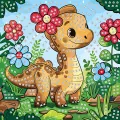 Mozaika piankowa dinozaur 25x25cm - tantis.pl
