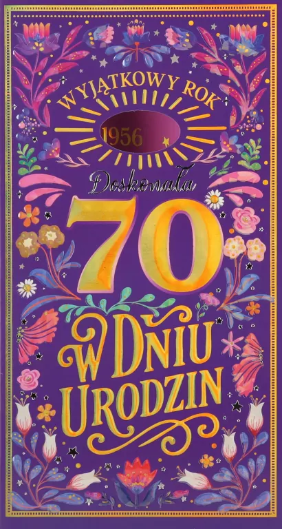 KARNET URODZINY 70 DL Z KOP PD HM200-3619 - tantis.pl