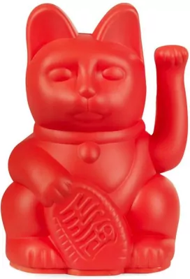 Kot szczęścia mały. Czerwony