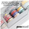Wstążka ozdobna satynowa nadruk 16mmx3m - tantis.pl