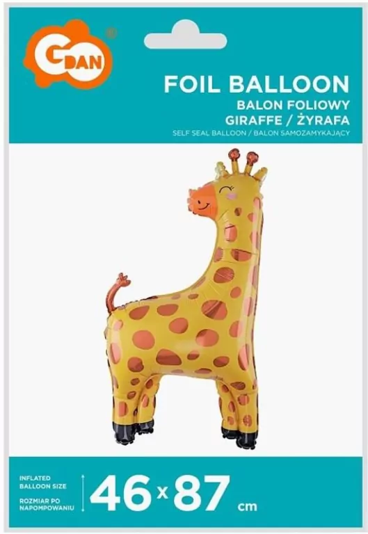 Balon foliowy Żyrafa 46x87cm - tantis.pl