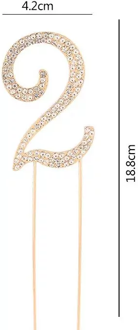 TOPPER NA TORT 2 ZLO CYRKONIE 19CM NER PBH - tantis.pl