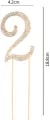 TOPPER NA TORT 2 ZLO CYRKONIE 19CM NER PBH - tantis.pl
