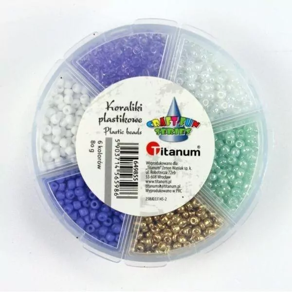 Koraliki plastikowe 3mm 6 kolorów - tantis.pl