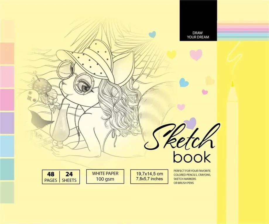 Sketchbook. Szkicownik 48 kartek. 197 x 145 mm - tantis.pl