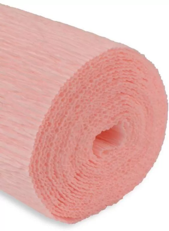 Bibuła marszczona, Krepina 50x250cm, Łosoś 180G - tantis.pl