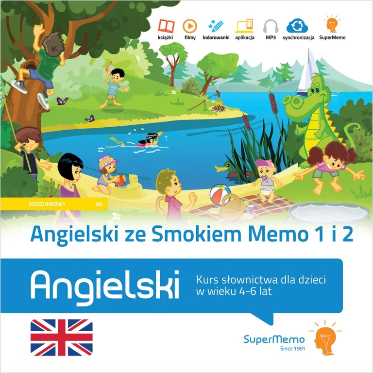 Angielski ze Smokiem Memo 1-2 Kurs słownictwa - tantis.pl
