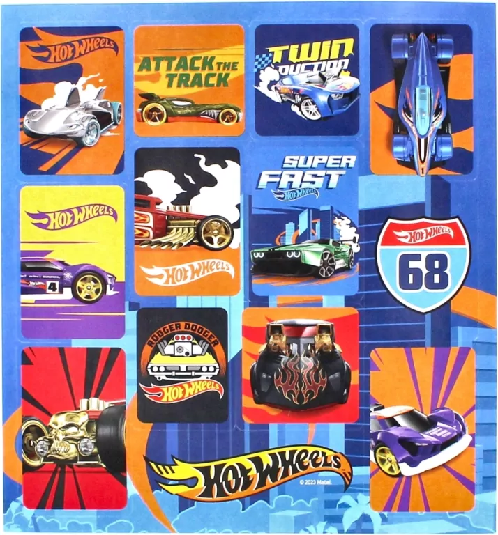 Naklejki kwadrat. Hot Wheels - tantis.pl