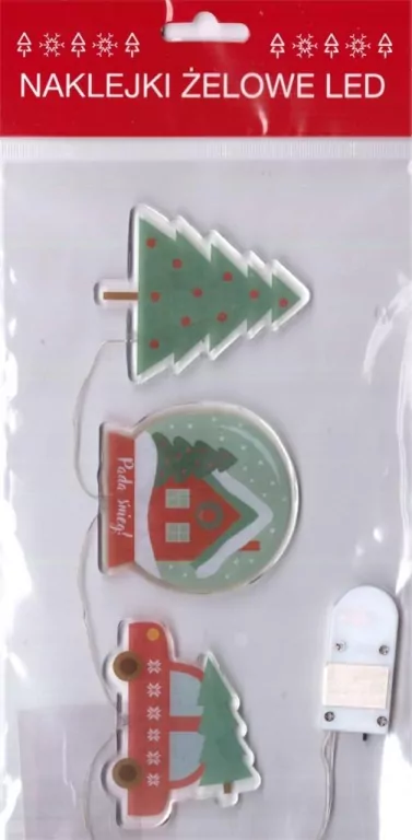 Żelowe naklejki dekoracyjne LED Pada śnieg - tantis.pl