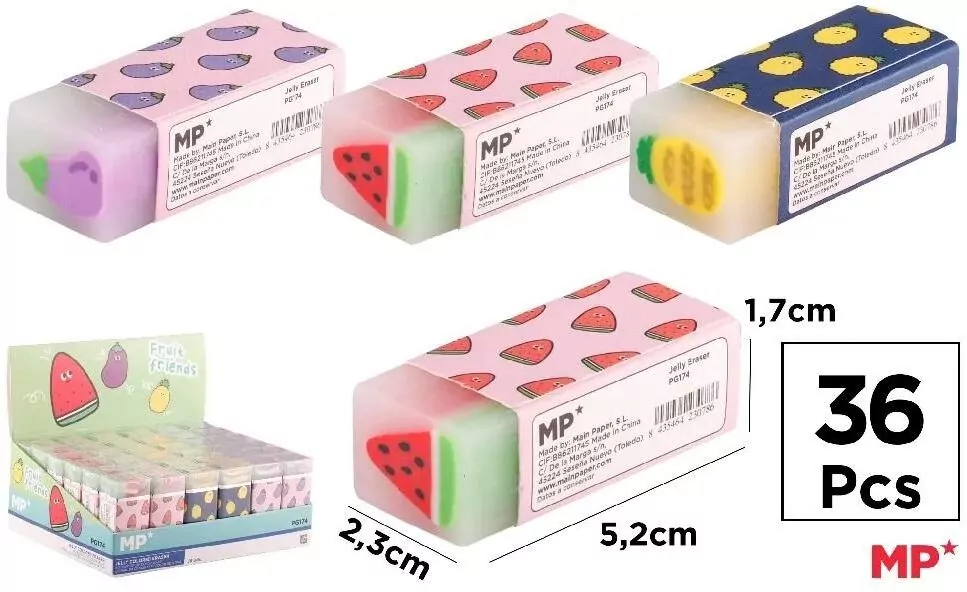 Gumka do ścierania Fruit Friends (36szt) - tantis.pl