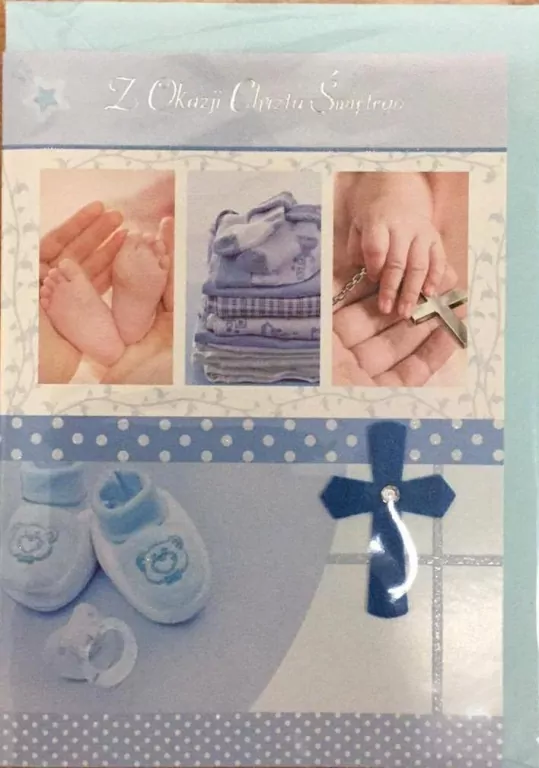 Karnet chrzest B6 Premium 8 + koperta - tantis.pl