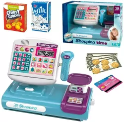 Kasa sklepowa dotykowa. Niebieska