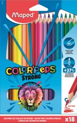 Kredki trójkątne. Colorpeps Strong 18 kolorów