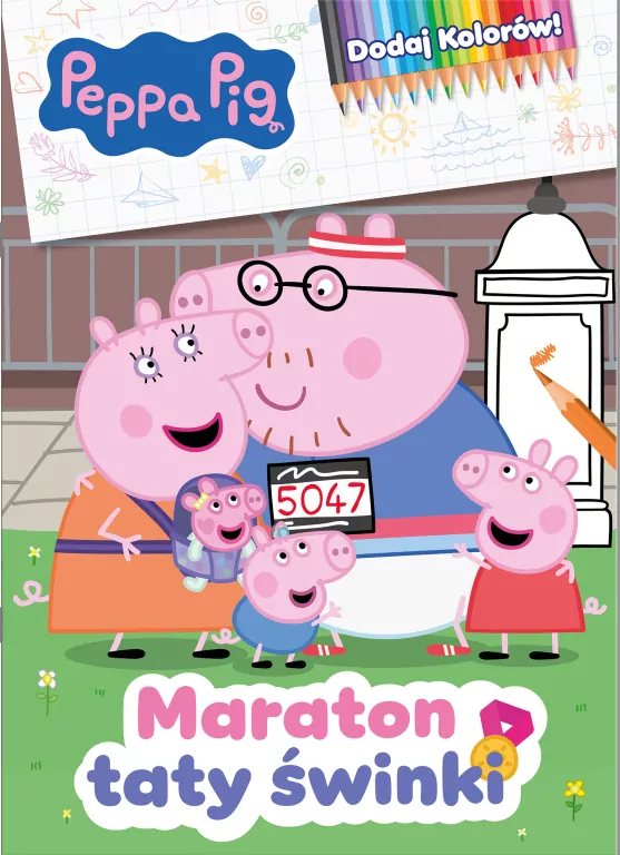 Maraton taty świnki. Świnka Peppa. Dodaj kolorów - tantis.pl