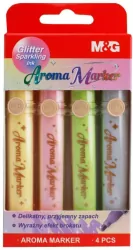 Markery zapachowe brokatowe 4 kolory mix M&G