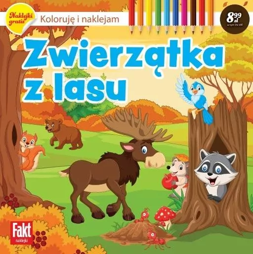 Koloruję i naklejam. Zwierzątka z lasu - tantis.pl