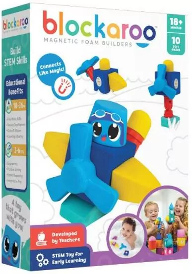 Klocki magnetyczne piankowe, Samolot - tantis.pl