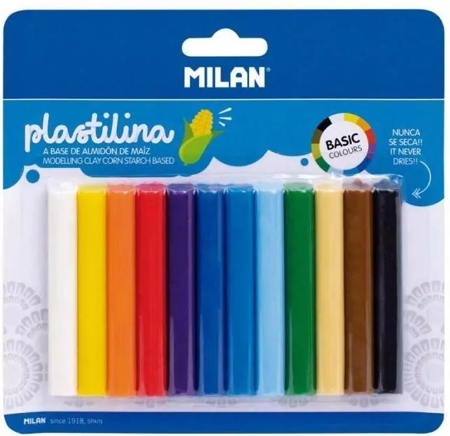 Plastelina Basic 12 kolorów MILAN - tantis.pl