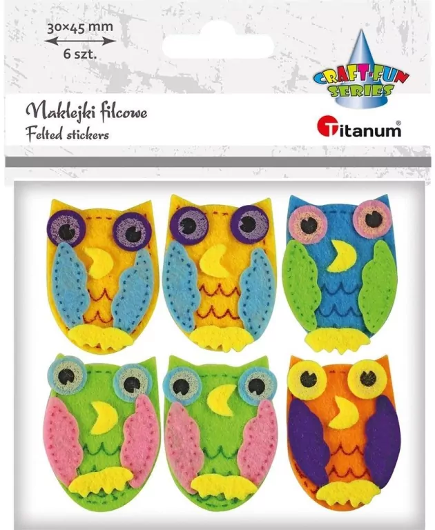 Naklejki filcowe. Sowy - tantis.pl