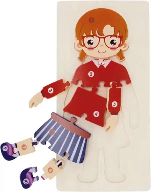 Układanka drewniana. Dziewczynka. Mega creative 523414 - tantis.pl