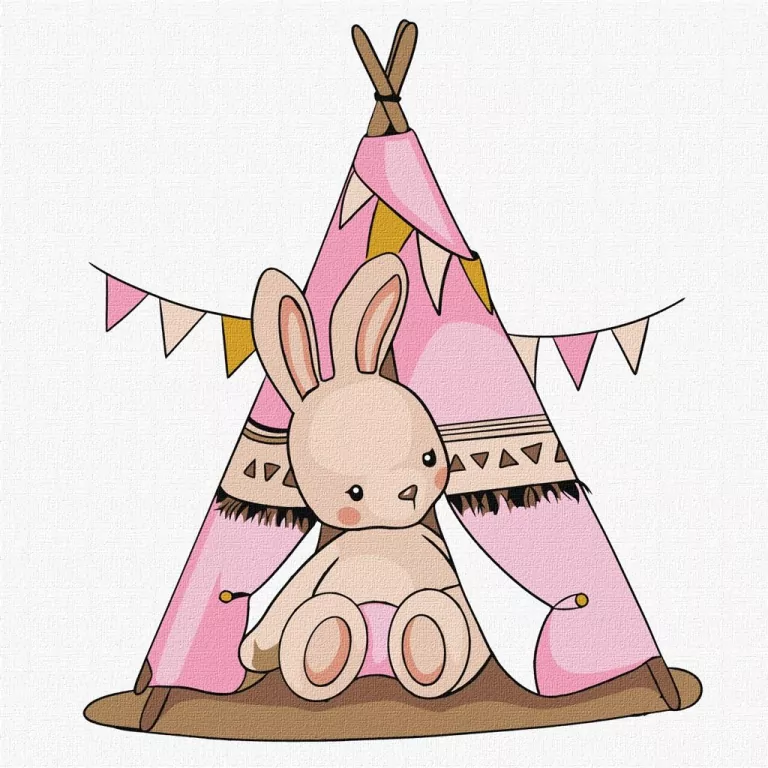 Malowanie po numerach - Baby Rabbit in the... Kids - tantis.pl