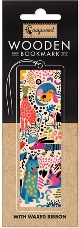 Zakładka drewniana Szalone psy - tantis.pl