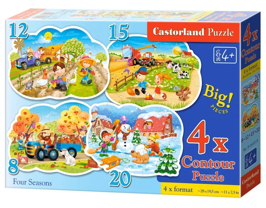 Castorland. Puzzle 4w1. Cztery pory roku. Four Seasons - tantis.pl