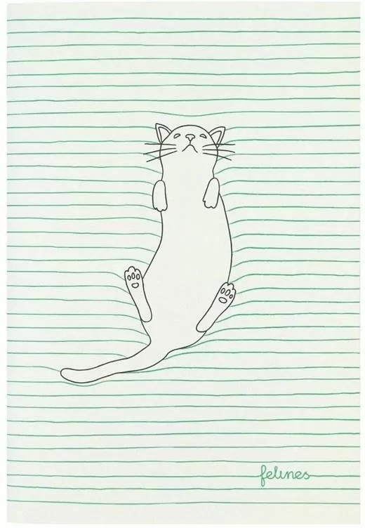 Mały Zeszyt - Feline Fine (Green) - tantis.pl