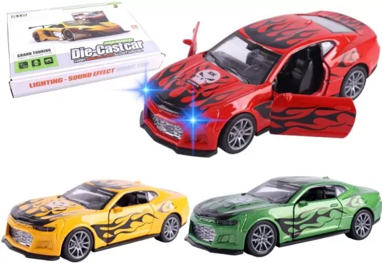 Samochód metalowy 1:32 napęd św/dźw mix