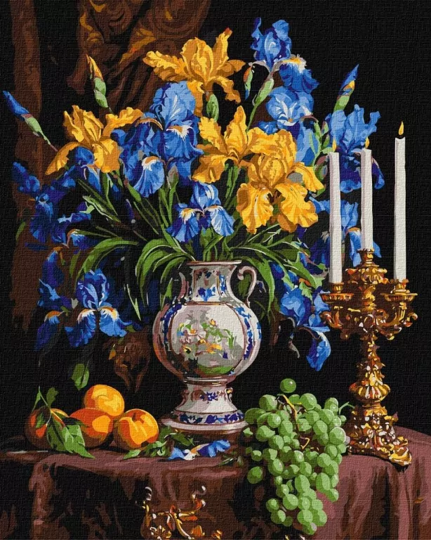 Malowanie po numerach - Wspaniałe irysy 40x50cm - tantis.pl
