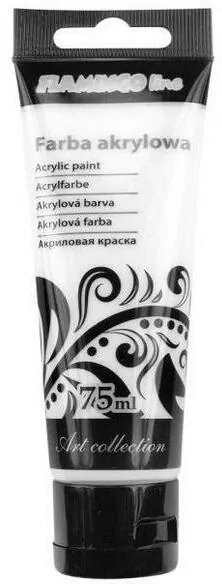 Farba akrylowa biała w tubie tubka 75ml, biały - tantis.pl