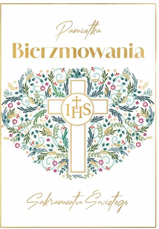 Karnet A5 Bierzmowanie. Krzyż - tantis.pl