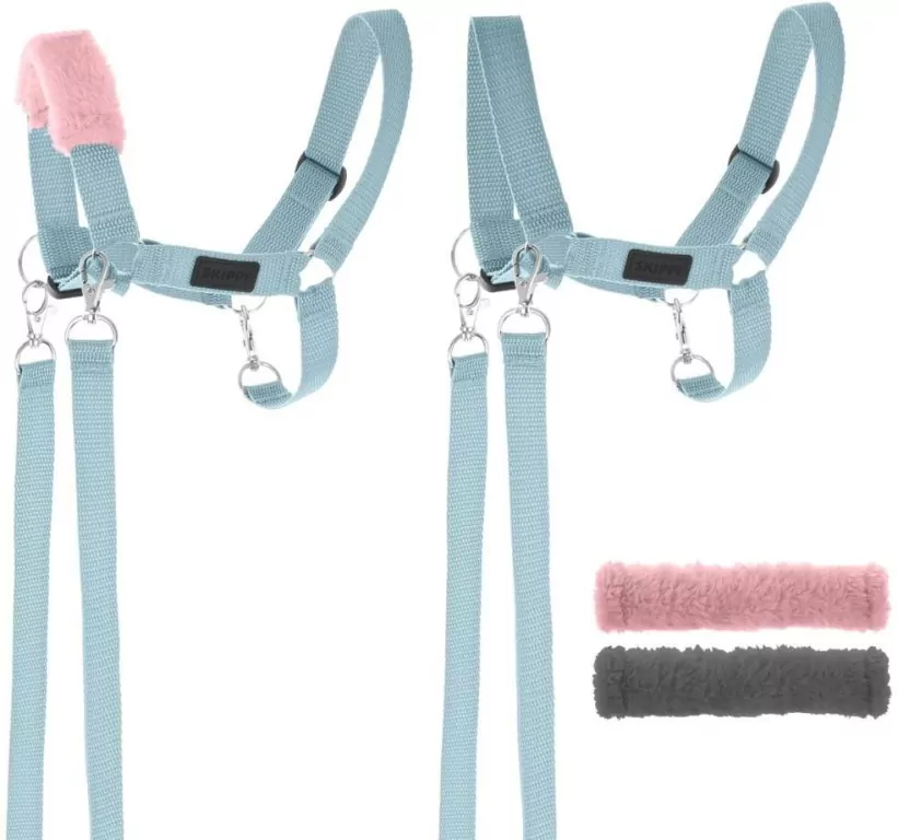 Kantar dla Hobby Horse wodze + futerka błękitny - tantis.pl