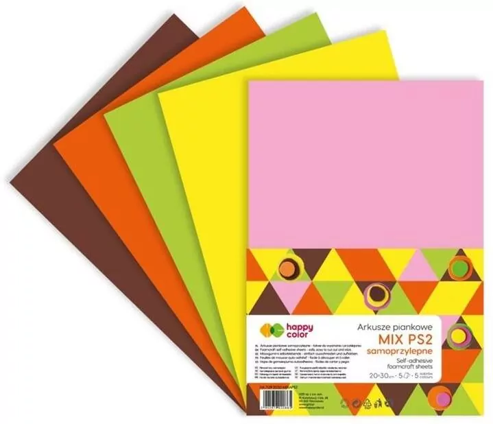 Arkusze piankowe A4 mix P2 HAPPY COLOR - tantis.pl