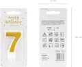 Świeczka urodzinowa cyfra 7 złota 7cm - tantis.pl