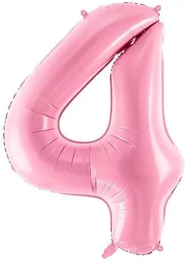 Balon foliowy 4 różowy 86cm - tantis.pl
