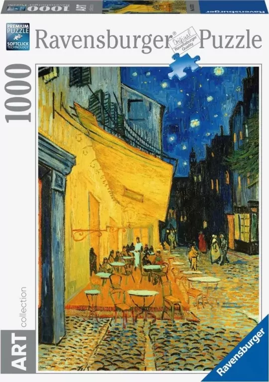 Ravensburger. Puzzle 1000. Art Taras kawiarni w nocy - tantis.pl