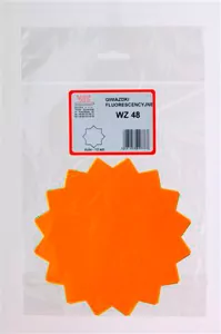 Cenówki kartonowe. Gwiazdki fluo, 12 sztuk - tantis.pl