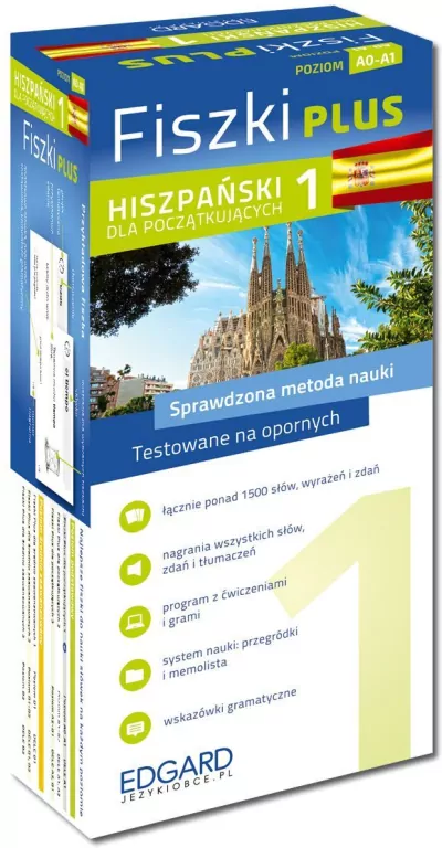Hiszpański. Fiszki Plus dla początkujących 1 - tantis.pl