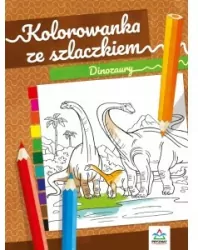 Kolorowanka ze szlaczkiem. Dinozaury