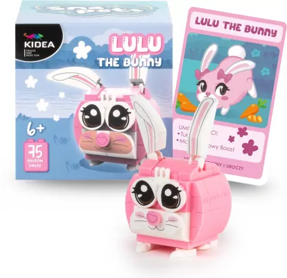 Klocki snapets królik różowy KIDEA