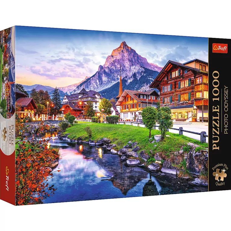 Puzzle 1000. Alpejskie miasteczko Szwajcaria. 10854 - tantis.pl